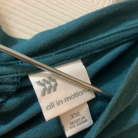 All in Motion Teal Short Sleeve Drawstring Cinch Back Tee XXL - Picture 3 of 9